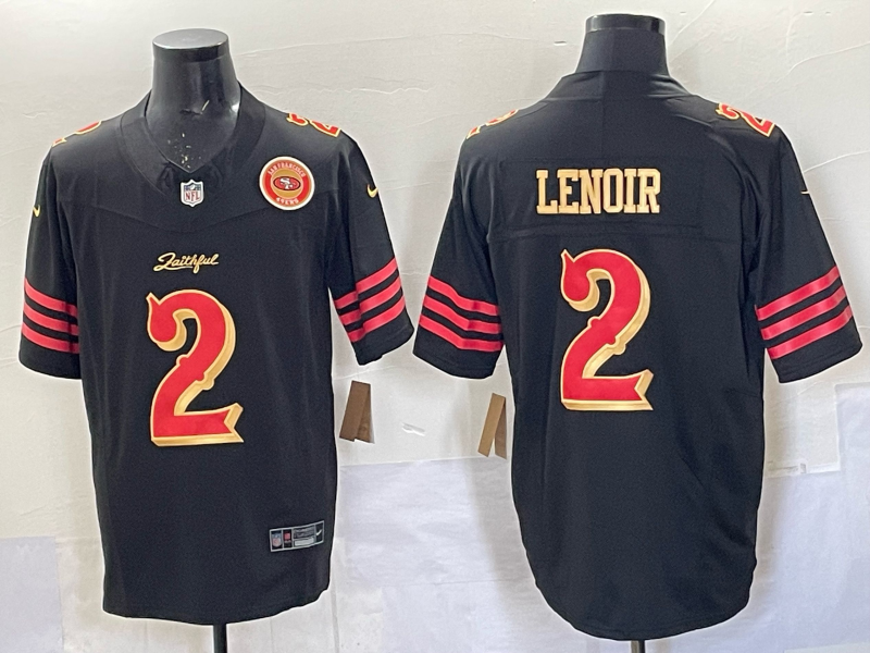 Men San Francisco 49ers #2 Lenoir black Limited Nike NFL 2025 Jersey 07